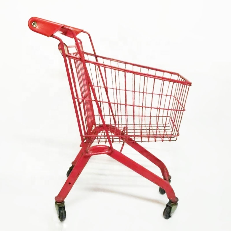 Popular kids shopping trolley supermarket small cart retail store children trolley