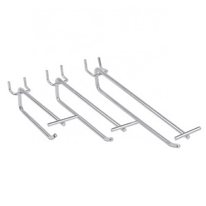 Supermarket pegboard hooks double line hook metal display peg hooks shop fitting accessories