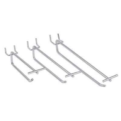 Supermarket pegboard hooks double line hook metal display peg hooks shop fitting accessories