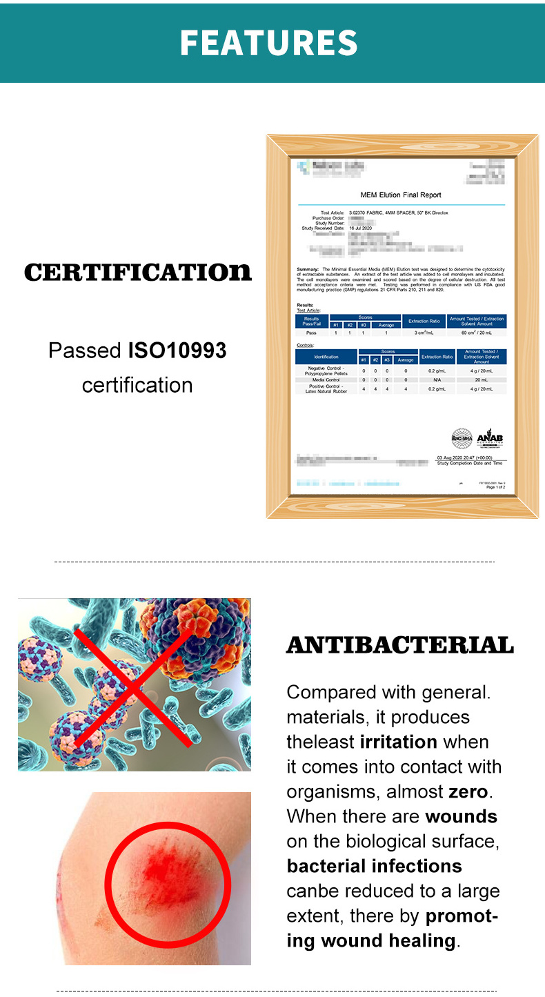 ISO10993 Certification Healthcare Medical Fabric Antibacterial Fabrics For Hospital