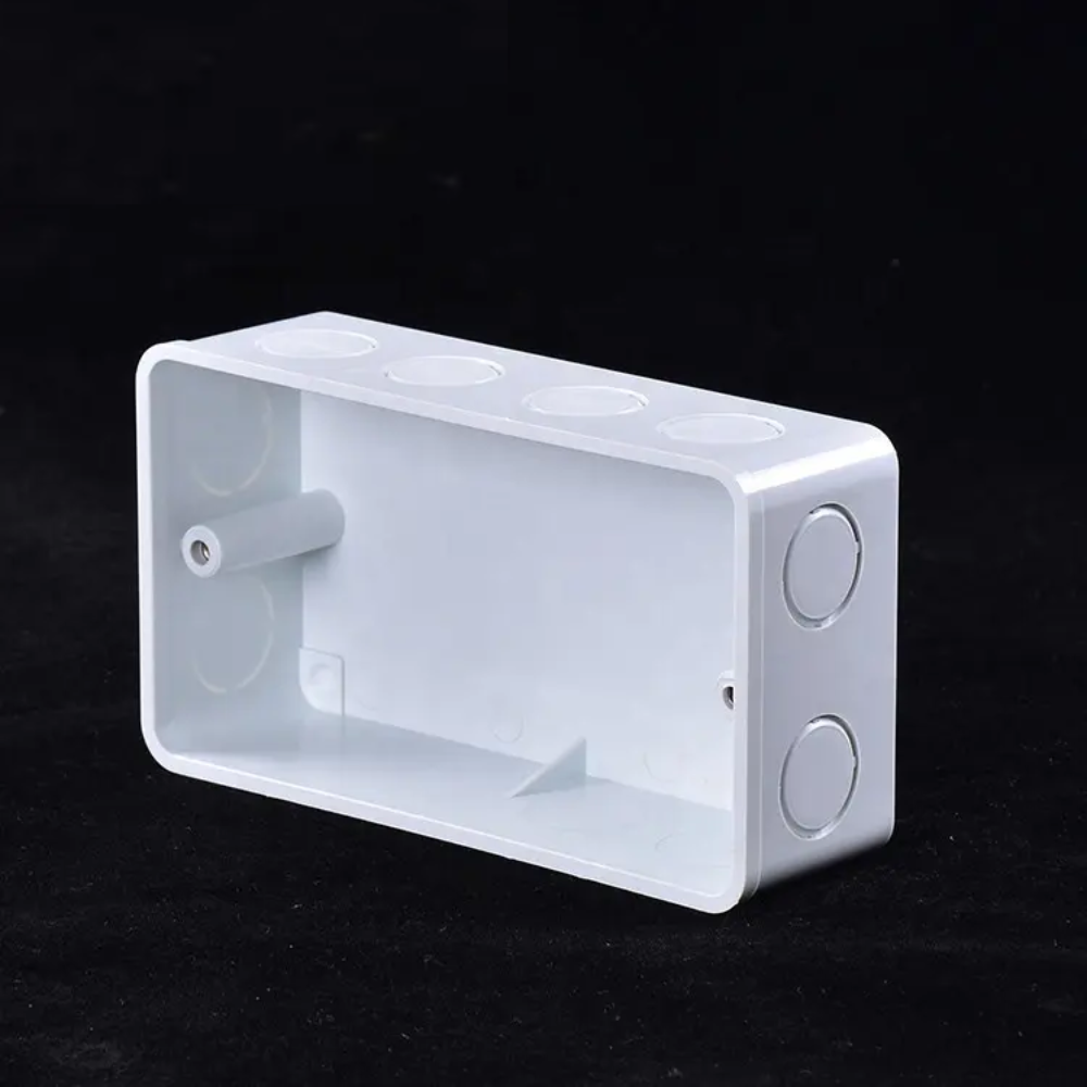 2023  hot sale junction boxes white Plastic Fireproof Pvc Surface Mount Wall Mounting 2 Gang Back Switch Box