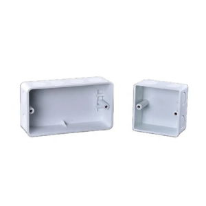 2023  hot sale junction boxes white Plastic Fireproof Pvc Surface Mount Wall Mounting 2 Gang Back Switch Box