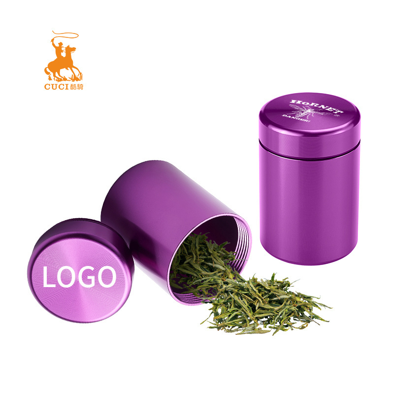 Tobacco tin herb storage container aluminium portable smoking accessories