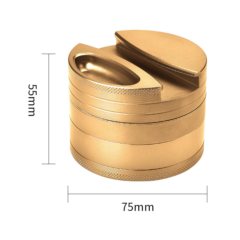 custom aluminium herb grinder 4 layers wholesale dry spice crusher grinder for herb smoke new designer smoking tobacco