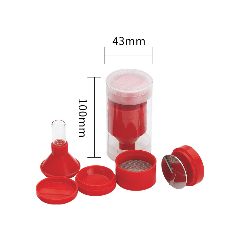 2 in 1 Wholesale High Quality Herb Grinder Acrylic Spice Plastic flower Grinder