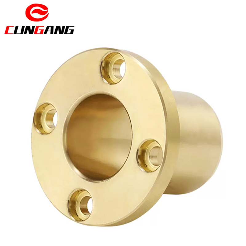 Custom CNC Machining Brass Bushing  Wear-Resistant High-Strength Sliding Bearing Brass Self-Lubricating Graphite Copper Sleeve