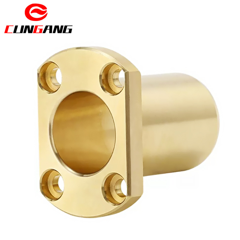 Custom CNC Machining Brass Bushing  Wear-Resistant High-Strength Sliding Bearing Brass Self-Lubricating Graphite Copper Sleeve