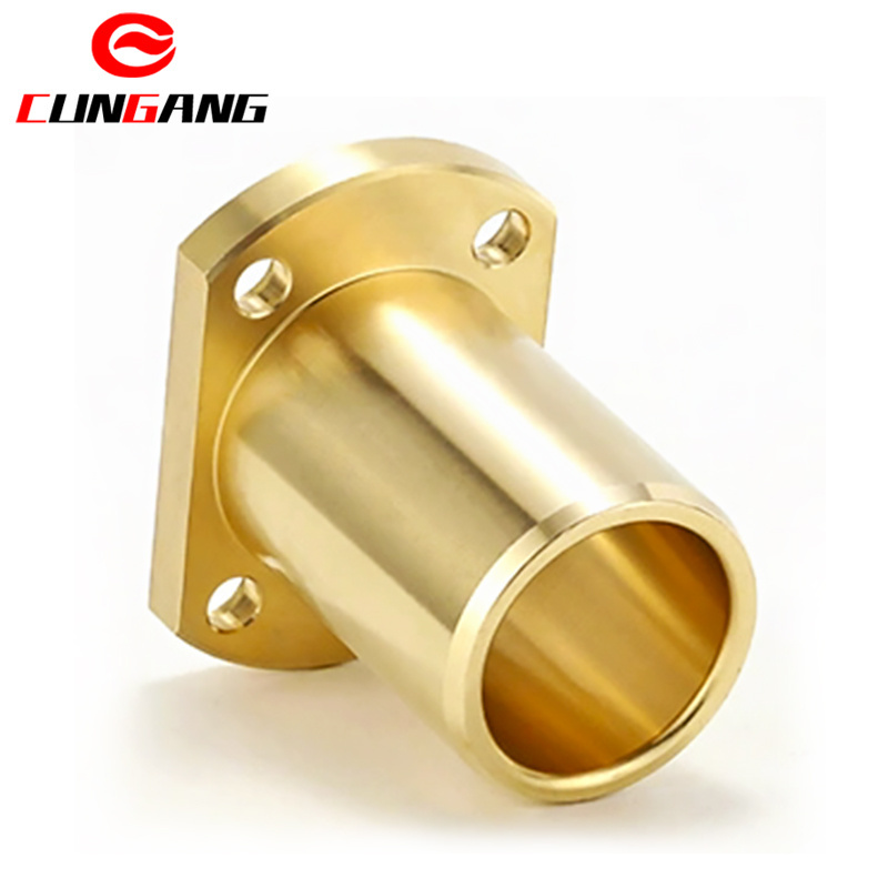 Custom CNC Machining Brass Bushing  Wear-Resistant High-Strength Sliding Bearing Brass Self-Lubricating Graphite Copper Sleeve