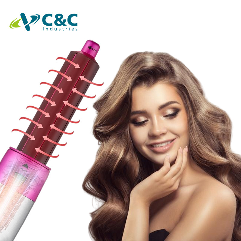 7 in 1 Auto Wrap Wholesale Hair Dryer Professional Hot Cold 1000W Hair Brush Dryer Comb One Step Airbrush Hair Dryer