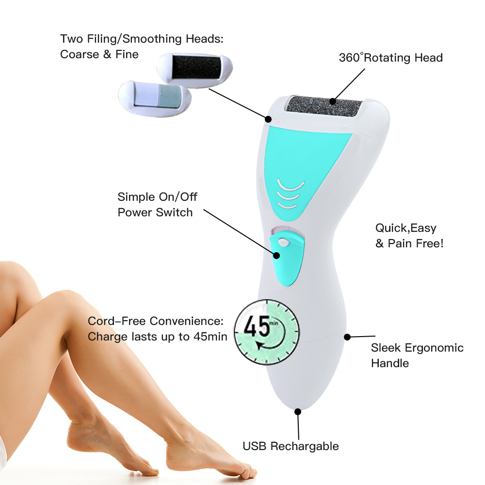 Rechargeable Best Selling Callus Scrubber Electronic Pedicure Foot File  Powerful Electric Foot Hard Skin Calluses Remover