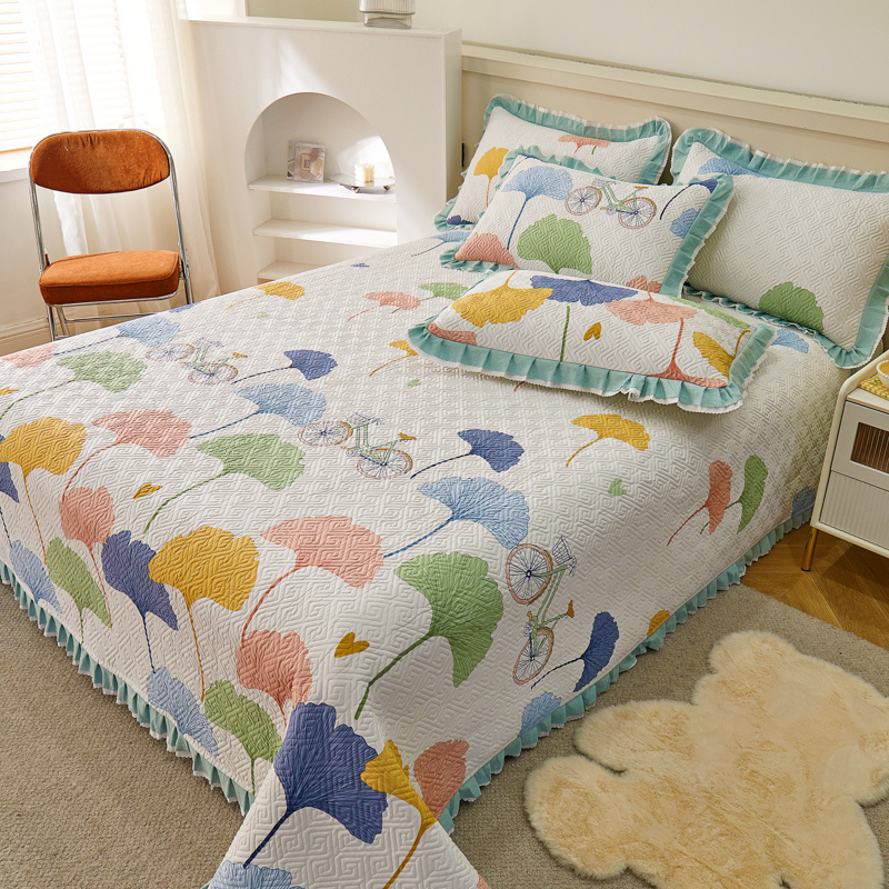 Quilted Bedspread on The Bed Patchwork Quilt Duvet Blanket American Coverlet  Bed Cove Fashion Bedding