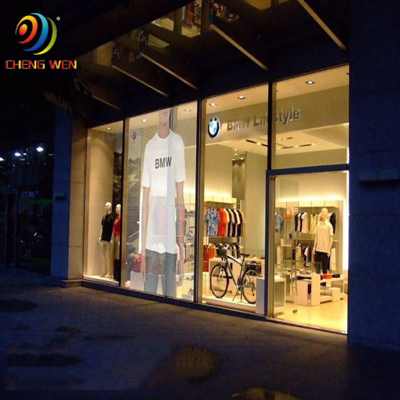 High brightness 3500nits retail stores glass transparent led display screen P3.91 P7.8  LED video display