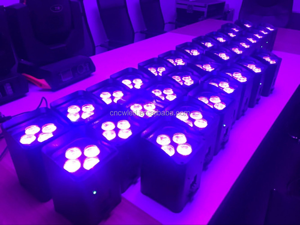 battery powered led par dmx / wireless battery powered led uplights / 4*18w wireless par light