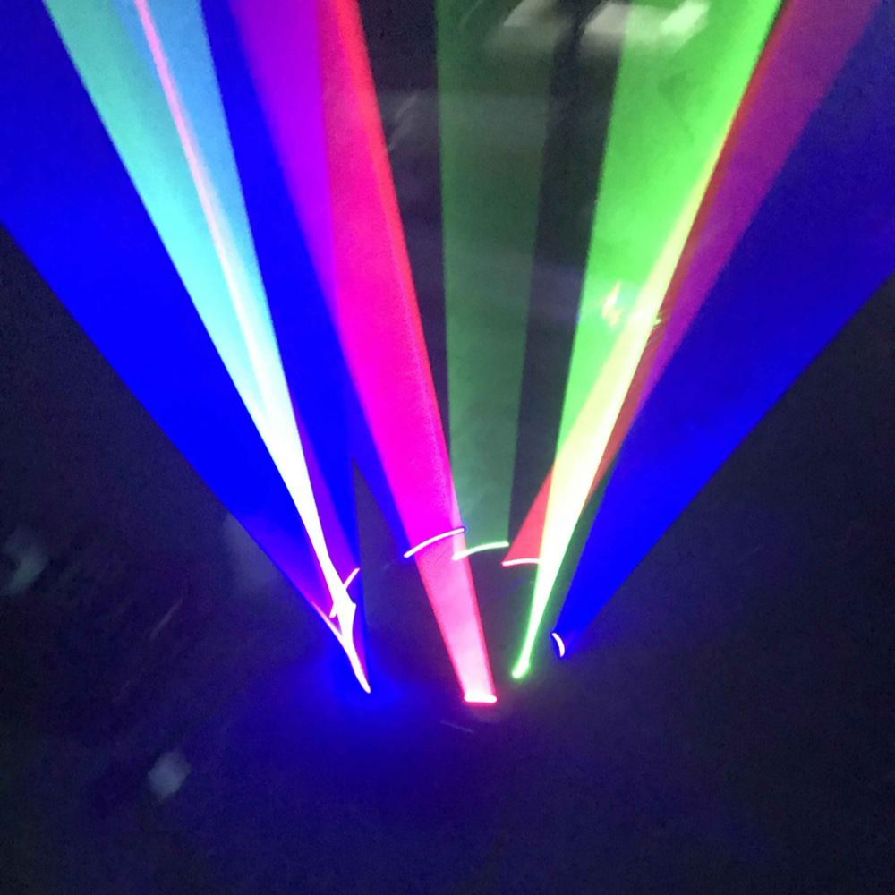 DJ Laser light outdoor show equipment smart beam projector 3*3pcs spider full color rgb light