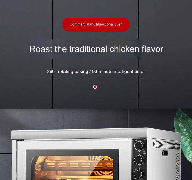 Efficient small fully automatic electric heating Chicken Rotisserie Grill electric rotary chicken grill machine