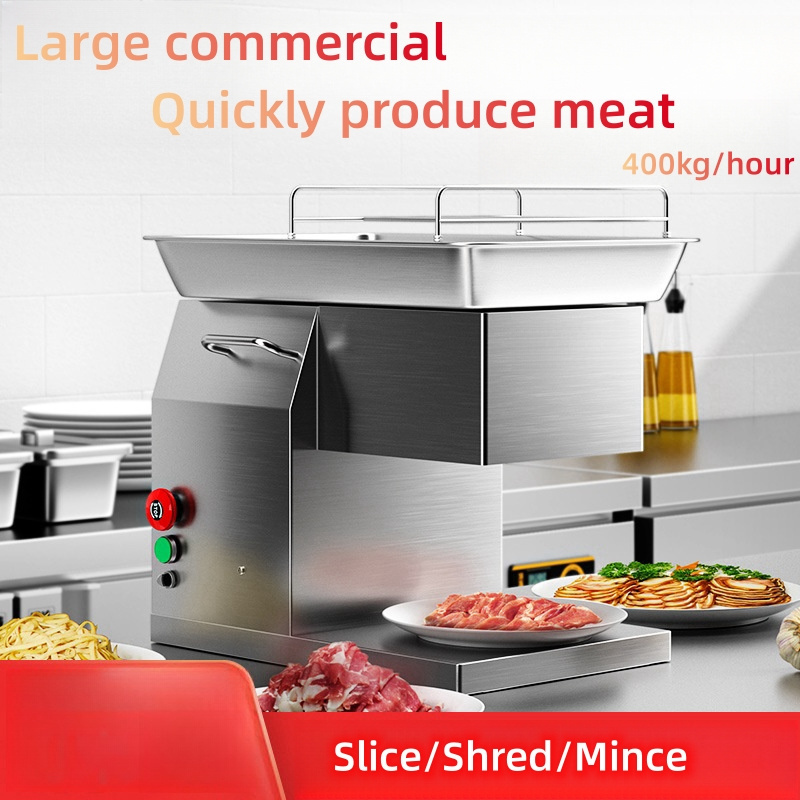 Meat Slicer Fully Automatic Commercial Fast and Efficient 500KG/H Tabletop Electric Meat Cutter Portable