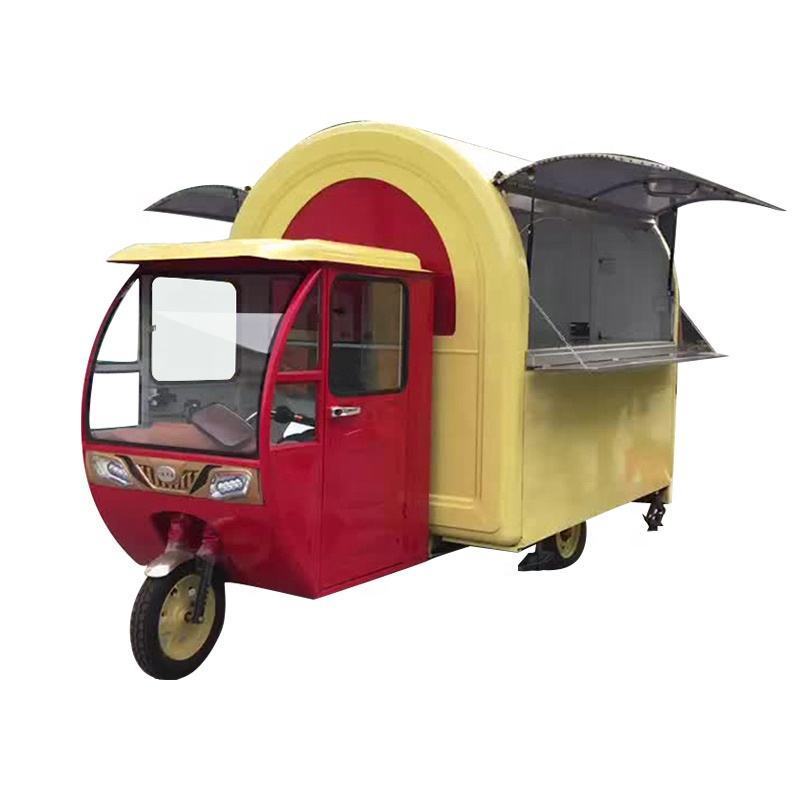 Street Gasoline Ice Cream Tricicle Truck Europe Petrol Mobile Tricycle Bike Food Cart for Sale in Malaysia