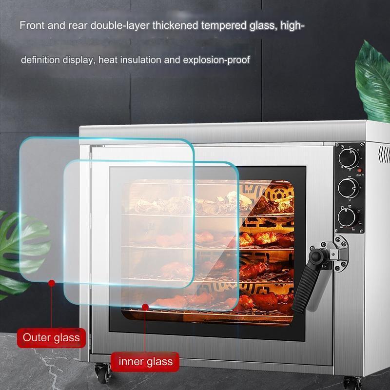 Efficient small fully automatic electric heating Chicken Rotisserie Grill electric rotary chicken grill machine