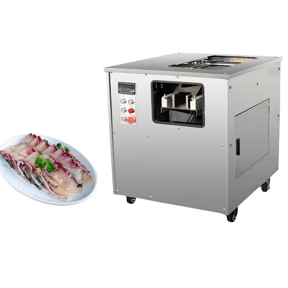 Multifunctional Automatic Salmon Basa Pangasius Tilapia Dory Fish Meat Fillet Oblique Cutting Slicing Processing Making Machine