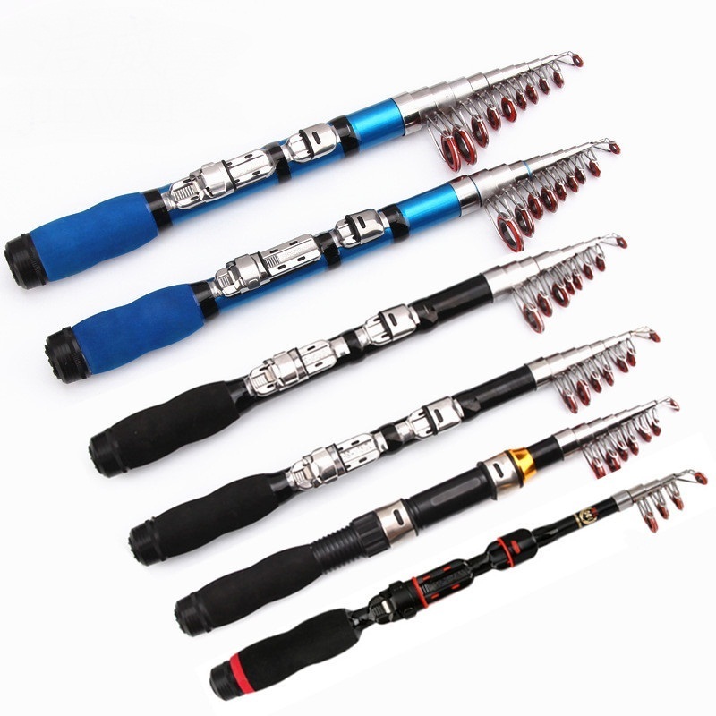 R Hot sale cheap fishing rod blanks 1.0/1.2/1.5/1.7/1.9/2.1/2.3M heavy duty fishing rod Portable Mini Fishing Rod