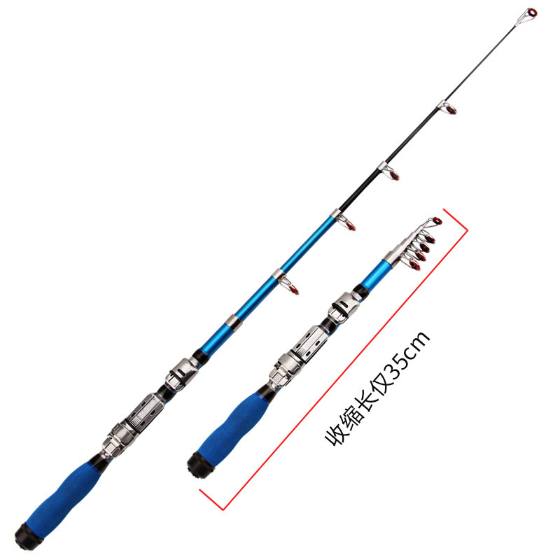 R Hot sale cheap fishing rod blanks 1.0/1.2/1.5/1.7/1.9/2.1/2.3M heavy duty fishing rod Portable Mini Fishing Rod