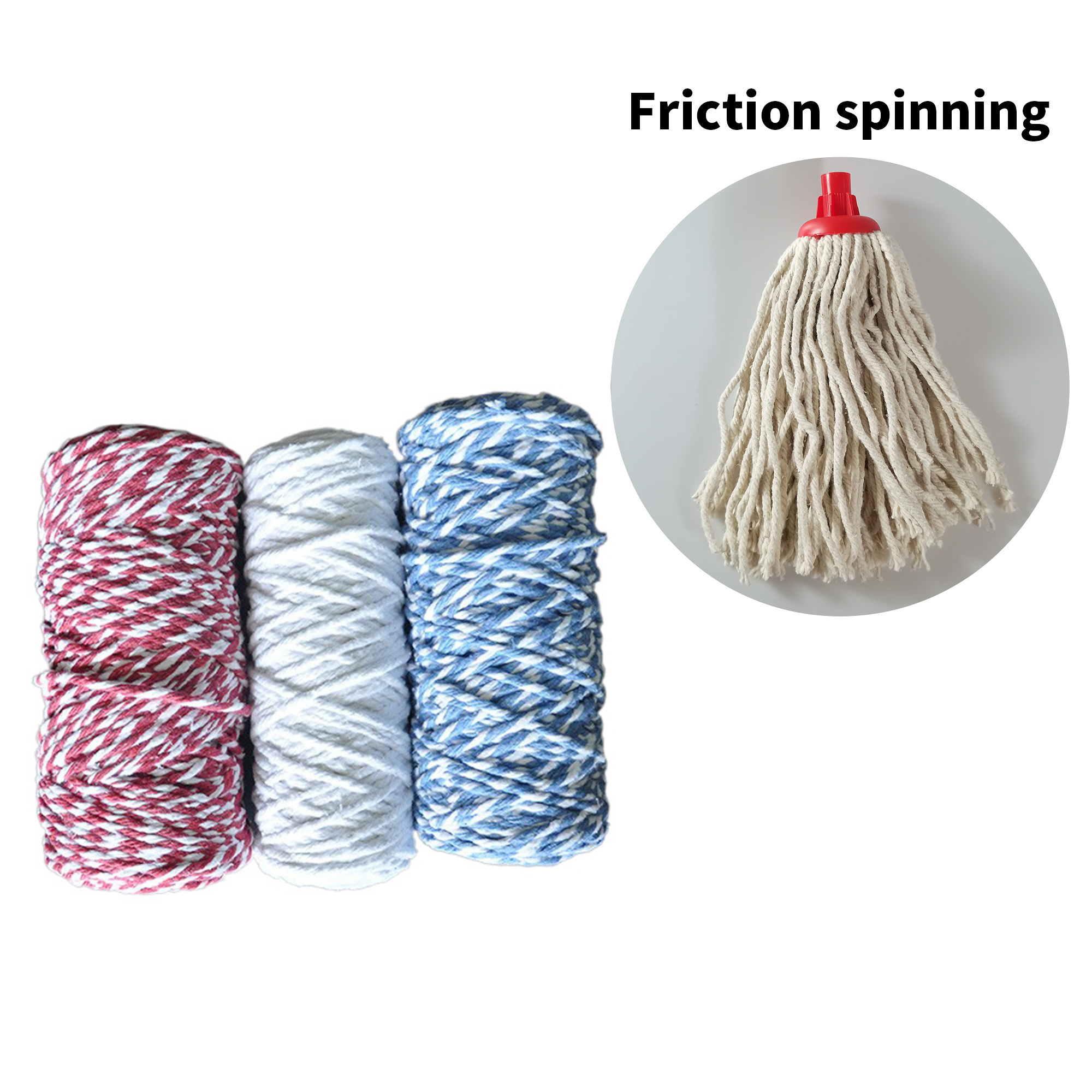 Mop Yarn Manufacturer Wholesale Good Water Absorbent Raw Cotton Material Textile Thread Regenerated Yarn For Mop