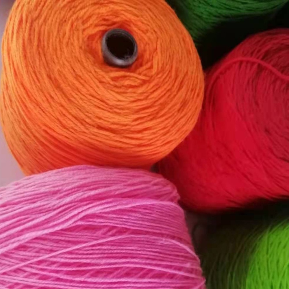 Wholesale Multi Color Colorful Soft Bulk 2/26 2/28 32/2 Dyed 100% Acrylic Solid Yarn