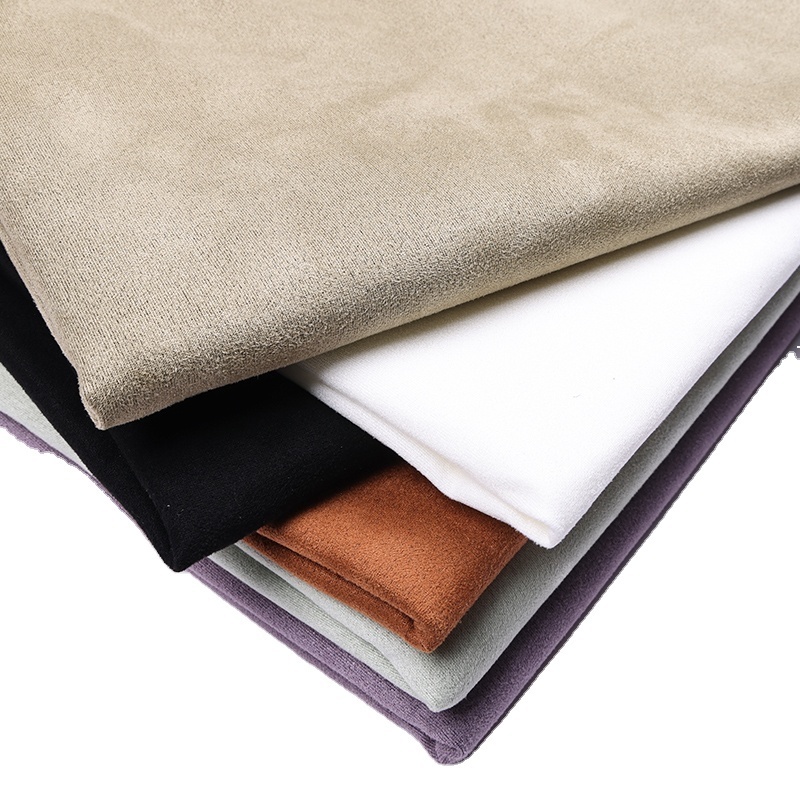 High quality 350gsm air layer 100%polyester faux fur fabric brushed suede scuba fabric for clothing