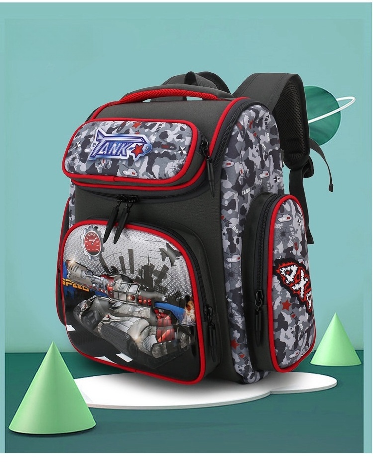 Pupil School Bag Oxford Cloth Girl Backpack Honeycomb Breathable Light Cartoon Boy Hard Shell Book Bag