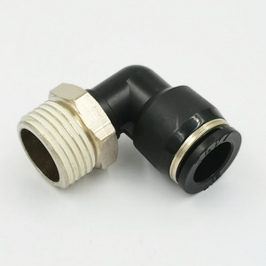 push fit connector airline elbow 90 T Pneumatic fittings hose tube