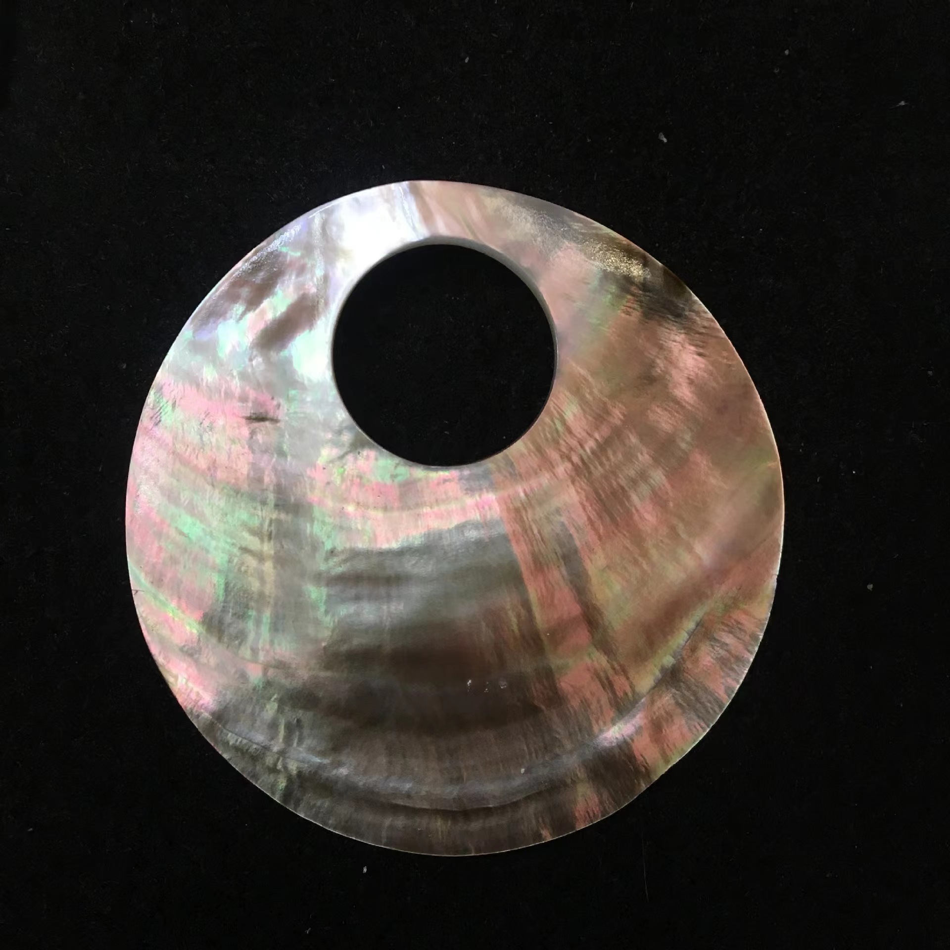 factory direct sales polished MOP circle black sea shell natural mother of pearl shell