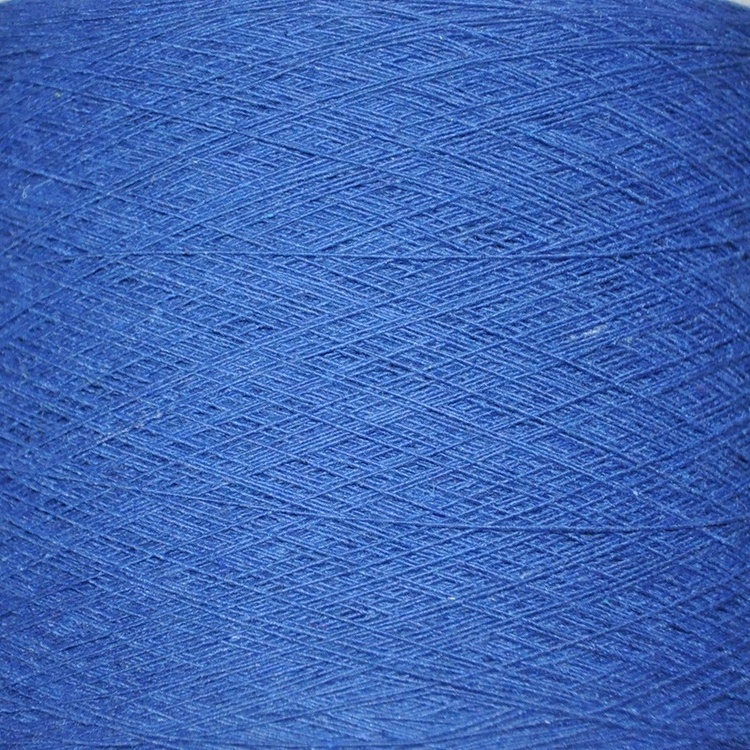 mops cleaning yarn wholesale Ne5s Blue Open End Polyester Blended Cotton recycle flat Mop Yarn in Roll Wrap