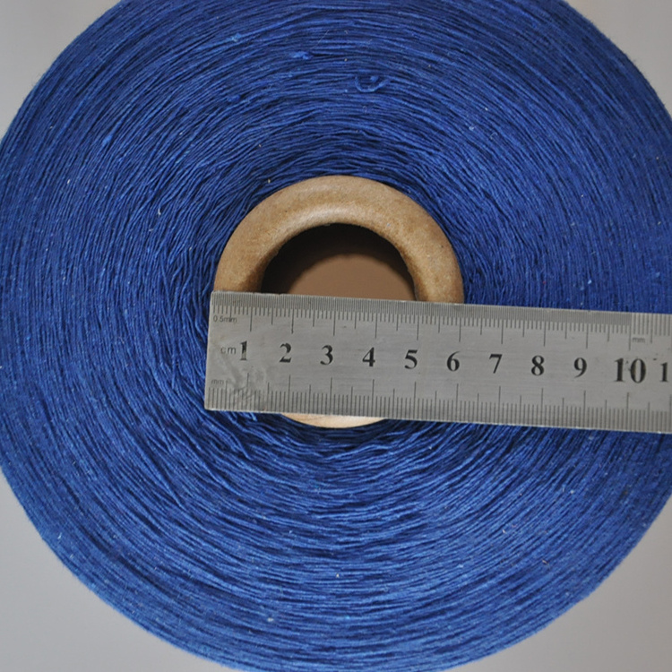 mops cleaning yarn wholesale Ne5s Blue Open End Polyester Blended Cotton recycle flat Mop Yarn in Roll Wrap