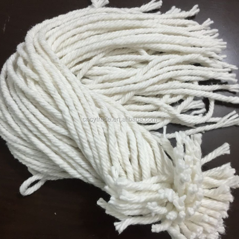 Open End Recycled Cotton Mops Yarn Cheap Price Dref Yarn Regenerated Cotton Mop Yarn Ne0.5s/4ply For Mops