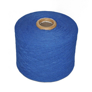 mops cleaning yarn wholesale Ne5s Blue Open End Polyester Blended Cotton recycle flat Mop Yarn in Roll Wrap