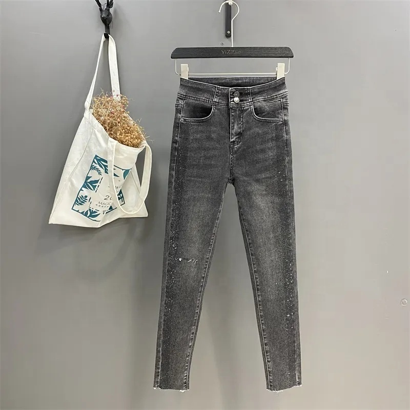 Apparels Ladies Skinny Denim Cotton Stretch Jean Chinese Stock Lot women's trousers fashion ladies jean