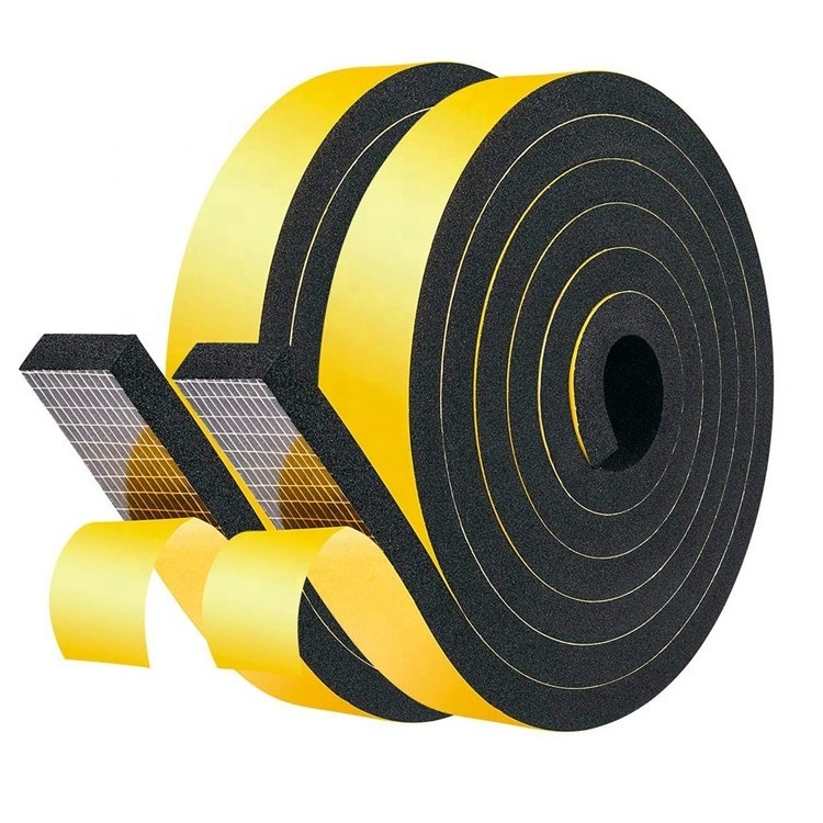 Outstanding high density sound insulation Mesh Adhesive EPDM foam rubber sealing strip