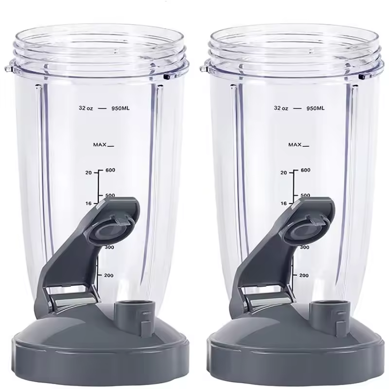 Replacement Parts 32OZ Cup With Flip Top Lid Compatible With Nutr 600w/900w Blender Accessories