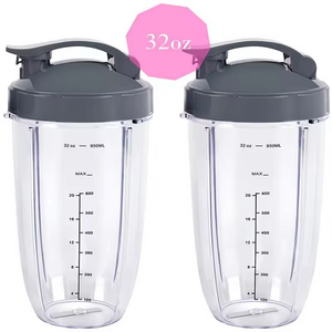 Replacement Parts 32OZ Cup With Flip Top Lid Compatible With Nutr 600w/900w Blender Accessories