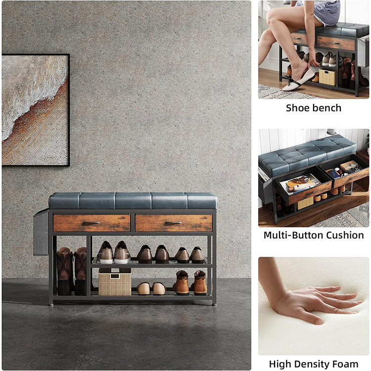 Hot Selling Entryway Shoe Cabinet Bench Shoe Oiganizer Shelf For Entryway Mudroom Bathroom