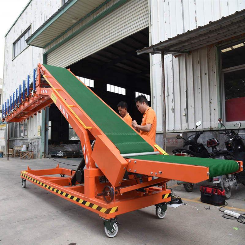 Heavy Duty Truck Container Warehouse Loading And Unloading Automatic Belt Conveyor