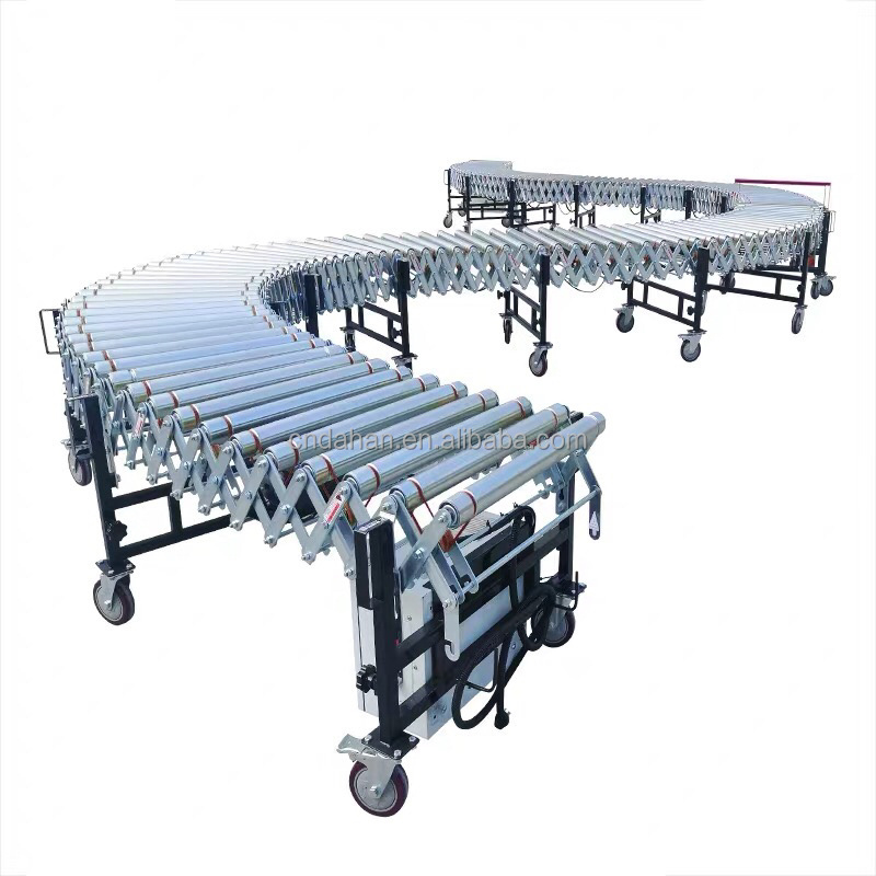 Dahan Customized Factory price Portable Telescopic Container Loading Unloading Conveyor