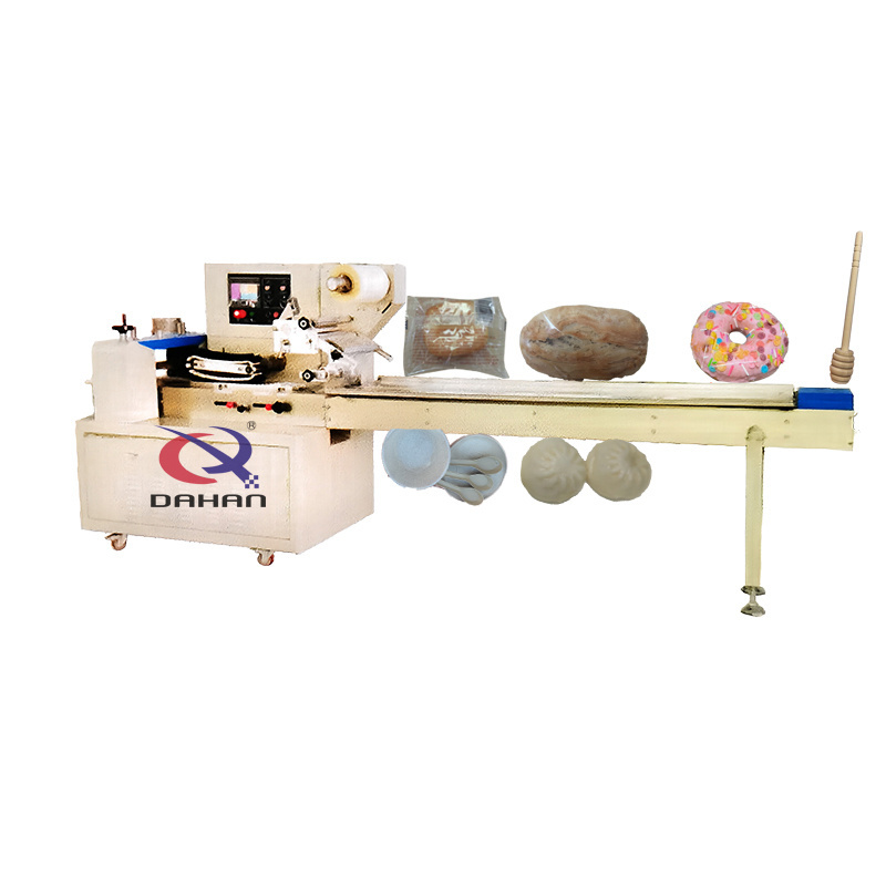 Bread Vegetable Sausage Roll Wooden Cutlery Donut Bag Pillow Flow Pack Filling Packing Machine