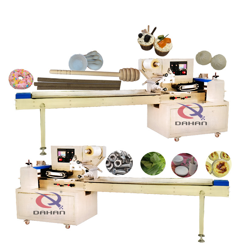 Bread Vegetable Sausage Roll Wooden Cutlery Donut Bag Pillow Flow Pack Filling Packing Machine