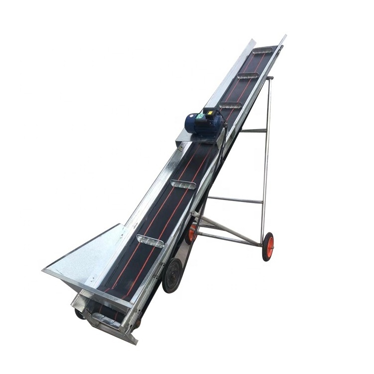 Dahan Small Mobile Firewood Rubber Belt Conveyor Processor Elevator Folding belt conveyor