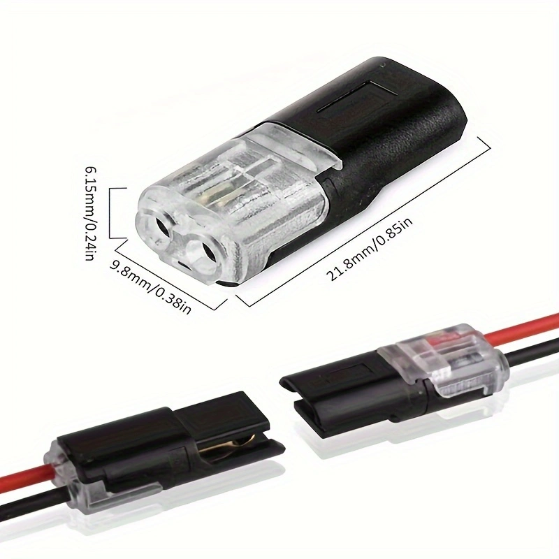 2 Way  Electric Wire Connector Pluggable LED Quick Wire Connector 2 Pin Universal Wire Splice Connector With Locking Buckle