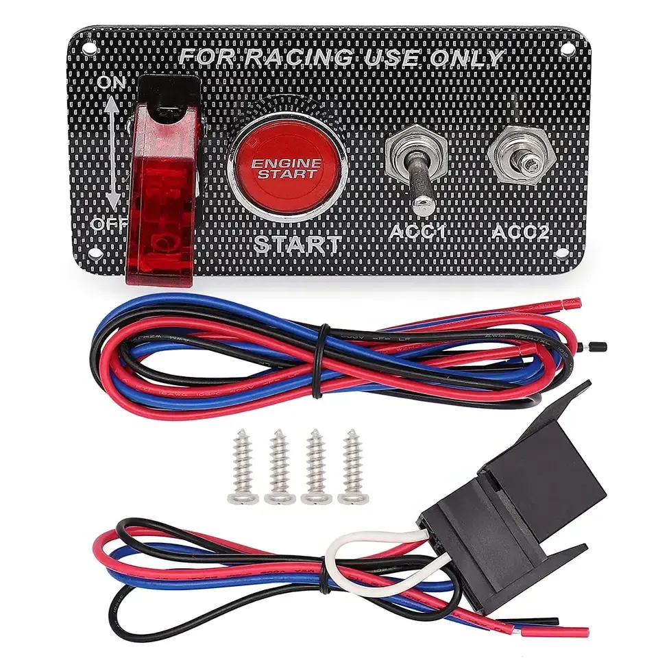 4 in 1 Car Accessory 12V Led Toggle Ignition Switch Panel ON OFF 2 Way 12V Aircraft Toggle Switch Panel For Racing Car