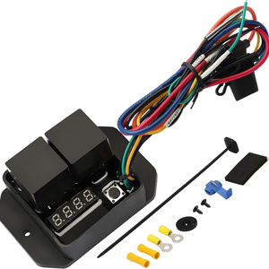 40A 12V Thermatic Controller Cooling Fan Control Module Relay Adjustable Digital Fan Switch Car Dual Electric Fan Wire Harness