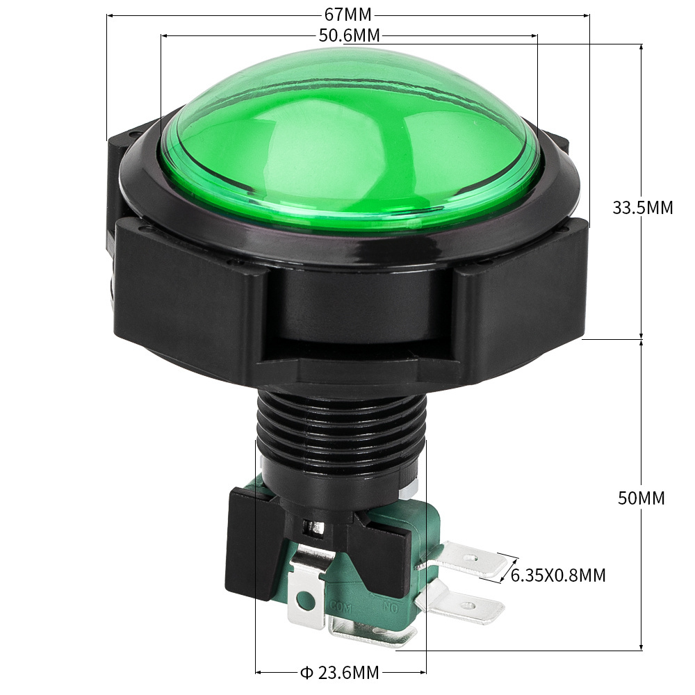 67mm Dome Button Game big dome large push button off micro switch  Game Push Button Switch