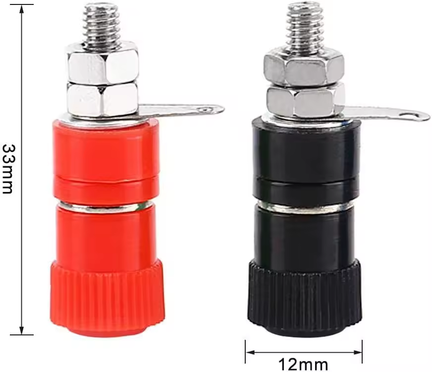 4MM Binding Post Banana Jack Female Speaker Amplifier Terminal Panel Socket bLACK RED Terminal Connector Binding Post